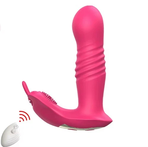 Butterfly App Controlled Couples Vibrator Thrusting Rechargeable Remote Dildo