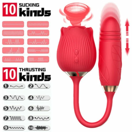Red Thrusting Dildo Vibrator G-spot Stimulator Massager Female Adult Sex Toys - Picture 3 of 12