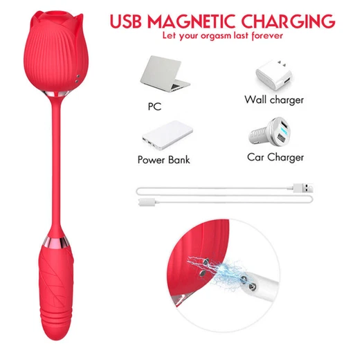 Red Thrusting Dildo Vibrator G-spot Stimulator Massager Female Adult Sex Toys - Picture 5 of 12