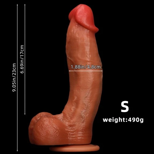 Silicone Realistic Huge Dildo Cock Thick Dong Suction Cup  Female Masturbator - Picture 8 of 23