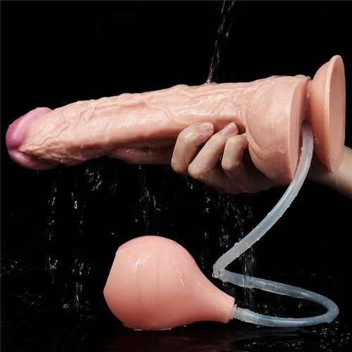 Squirting Ejaculating Lifelike Feeling Realistic 9-11 Inch Suction-Cup Dong