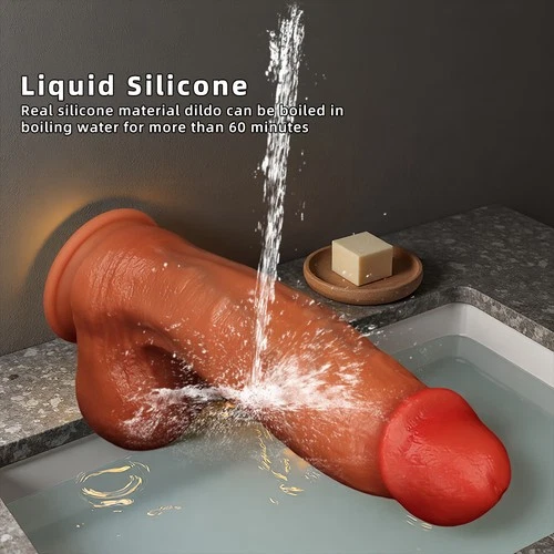 Silicone Realistic Huge Dildo Cock Thick Dong Suction Cup  Female Masturbator - Picture 7 of 23